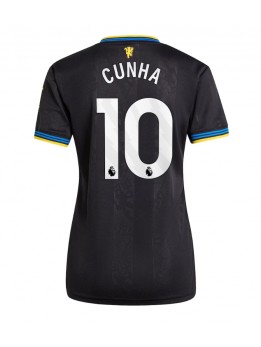 Billige Manchester United Matheus Cunha #10 Tredjedrakt Dame 2025-26 Kortermet